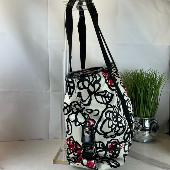 Coach Y2K Poppy Graffiti‎ Daisy Floral Hand Tote Crossbody Satin Bag - Picture 4 of 13